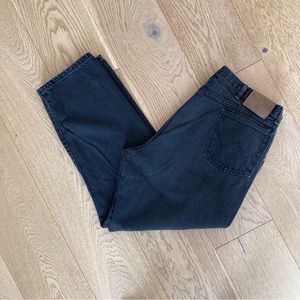 VTG WRANGLER USA Made Rugged Wear Men's Black Denim Jeans 40x30 (38x29)